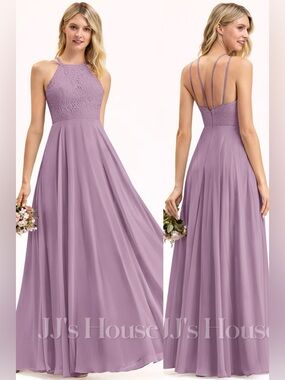 NWT JJ’s House Alvilda Wisteria A-line Tie-Back Strappy Lace Dress | 10